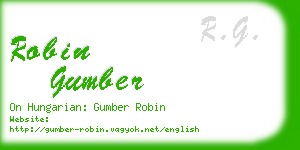 robin gumber business card